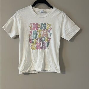 White Kids Birthday T-Shirt